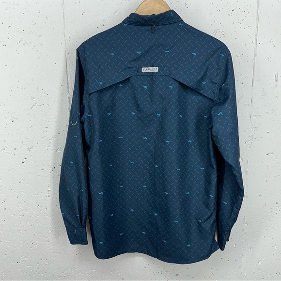 Realtree Men’s size Small Blue Premier Fishing Guide Long Sleeve Shirt - Picture 6 of 13